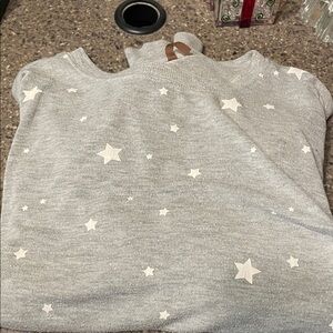 Gray Sweater with White Stars